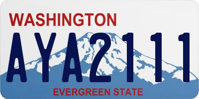 WA license plate AYA2111