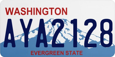 WA license plate AYA2128