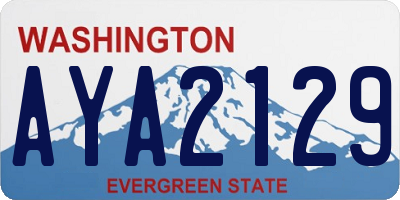 WA license plate AYA2129