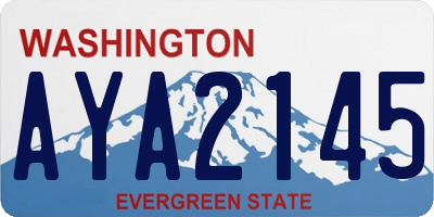 WA license plate AYA2145