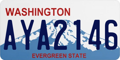 WA license plate AYA2146