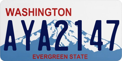 WA license plate AYA2147