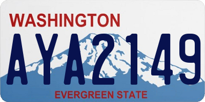 WA license plate AYA2149