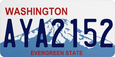 WA license plate AYA2152