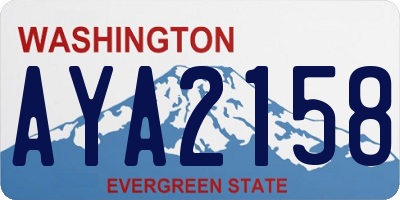 WA license plate AYA2158