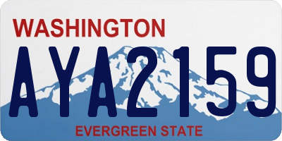 WA license plate AYA2159