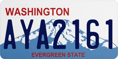 WA license plate AYA2161