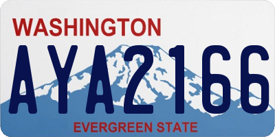WA license plate AYA2166