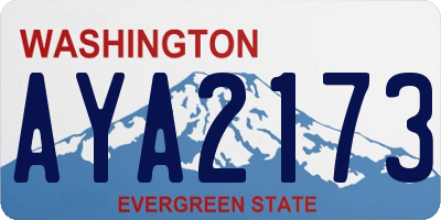WA license plate AYA2173