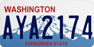 WA license plate AYA2174