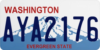 WA license plate AYA2176