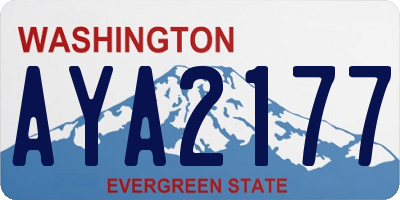 WA license plate AYA2177