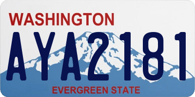 WA license plate AYA2181