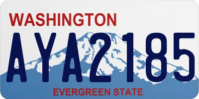 WA license plate AYA2185