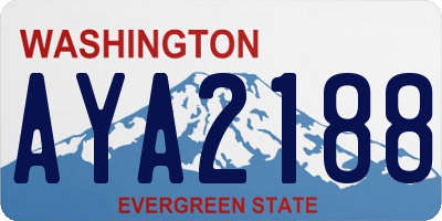 WA license plate AYA2188
