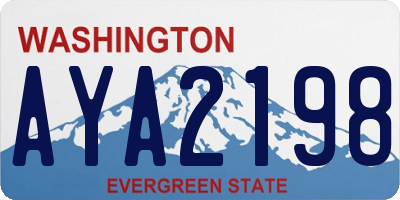 WA license plate AYA2198