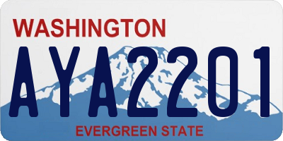 WA license plate AYA2201