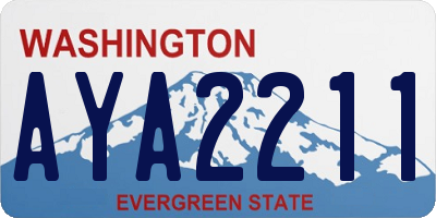 WA license plate AYA2211