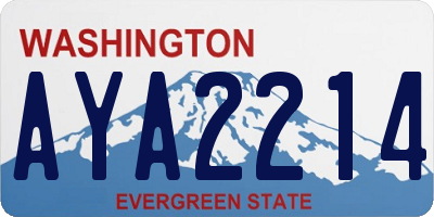 WA license plate AYA2214
