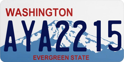 WA license plate AYA2215