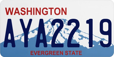 WA license plate AYA2219
