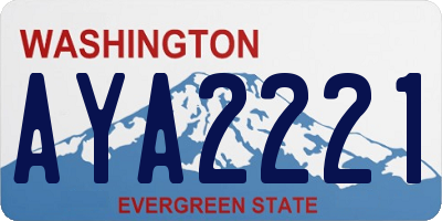 WA license plate AYA2221