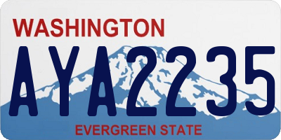 WA license plate AYA2235