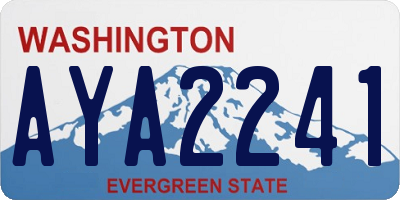 WA license plate AYA2241