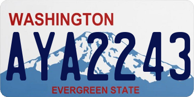 WA license plate AYA2243
