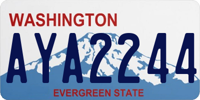 WA license plate AYA2244