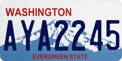 WA license plate AYA2245