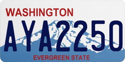 WA license plate AYA2250