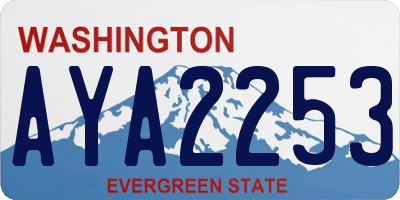 WA license plate AYA2253