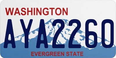 WA license plate AYA2260