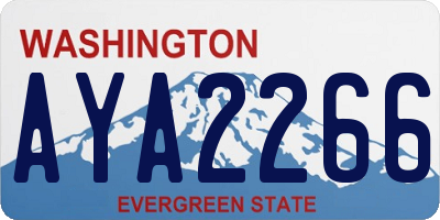 WA license plate AYA2266