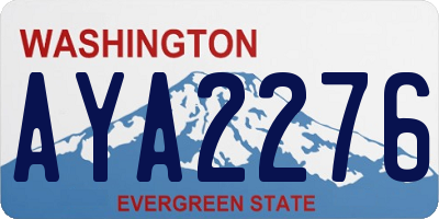 WA license plate AYA2276