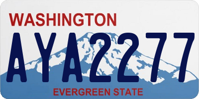 WA license plate AYA2277