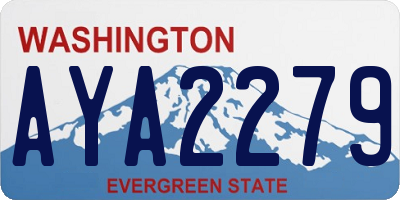 WA license plate AYA2279
