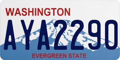 WA license plate AYA2290