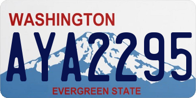 WA license plate AYA2295