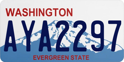 WA license plate AYA2297