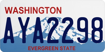 WA license plate AYA2298