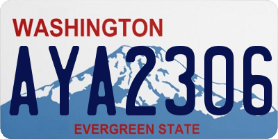 WA license plate AYA2306