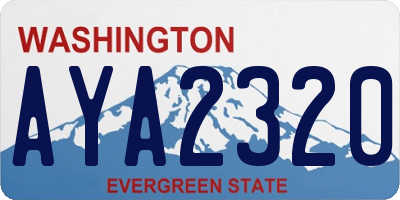 WA license plate AYA2320