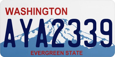 WA license plate AYA2339