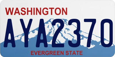 WA license plate AYA2370