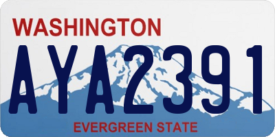 WA license plate AYA2391
