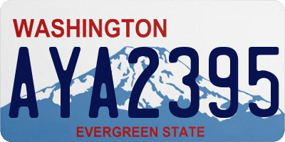 WA license plate AYA2395