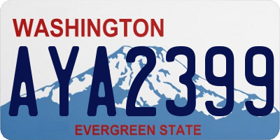 WA license plate AYA2399