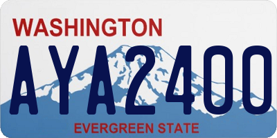 WA license plate AYA2400